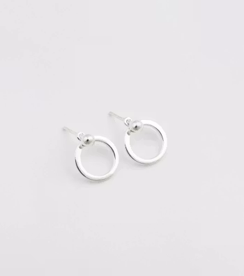 Minimalistica Ring Earrings Silver Syster P