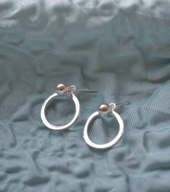 Minimalistica Ring Earrings Silver Syster P