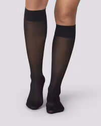 Bea Support Knee Highs Black Swedish Stockings