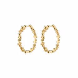 Solidarity Large Bubbles Hoop Earrings Guld Pilgrim
