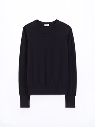 Merino R-Neck Sweater Black Filippa K