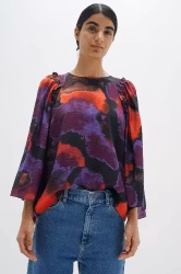AvenIW Blouse Purple Giant Splash InWear