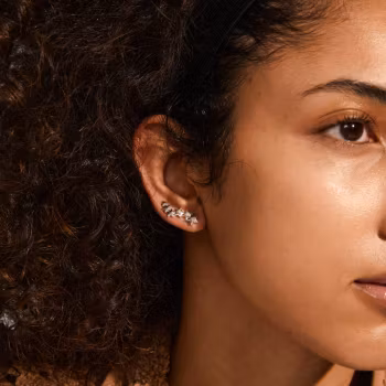 Ava Recycled Star Earrings Silver Pilgrim