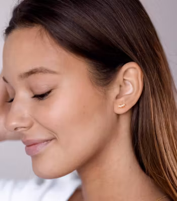 Theodora Earrings Gold White Syster P