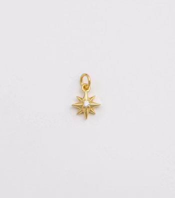 Beloved Pendant Gold Compass Star Syster P