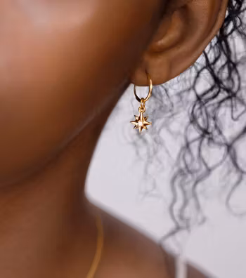 Beloved Pendant Gold Compass Star Syster P