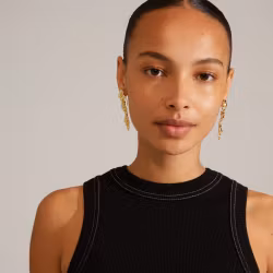 Echo Recycled Earrings Gold Pilgrim