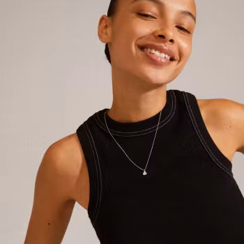 Echo Recycled Pendant Necklace Silver Pilgrim