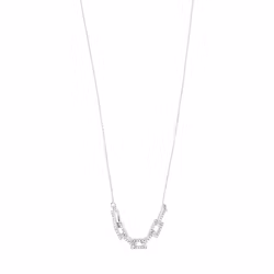 Coby Recycled Crystal Pendant Necklace Silver Pilgrim