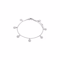 Chayenne Recycled Crystal Bracelet Silver Pilgrim