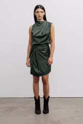 Telly Short Dress Army Green Ahlvar Gallery