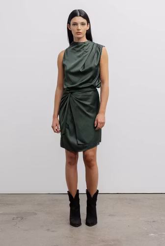 Telly Short Dress Army Green Ahlvar Gallery