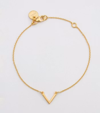 Strict Plain V Bracelet Gold Syster P