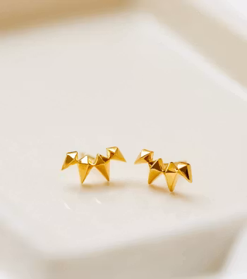 Uma Climber Earrings Gold Syster P