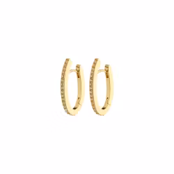 Anaya Recycled Crystal Hoops Gold Pilgrim