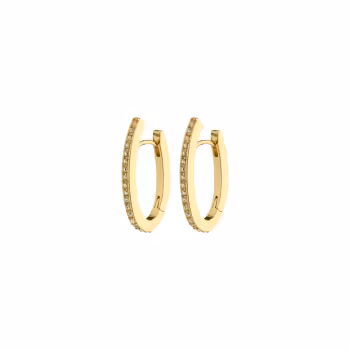 Anaya Recycled Crystal Hoops Gold Pilgrim