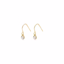 Lucia Recycled Crystal Earrings Gold Pilgrim