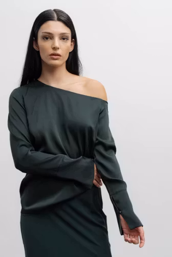 Chiney Blouse Deep Forest Ahlvar Gallery