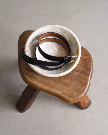 Barbara Belt Black Leather Flattered