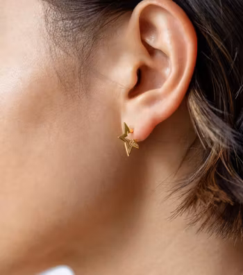 Megastar Small Earrings Gold Syster P