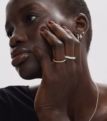 Tiny Sparkle Ring Silver Syster P