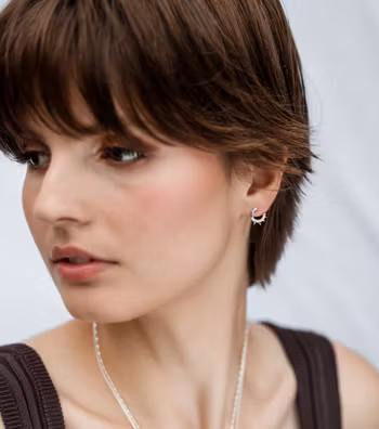 Uma Circle Earrings Silver Syster P