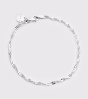Herringbone Twisted Bracelet Silver Syster P