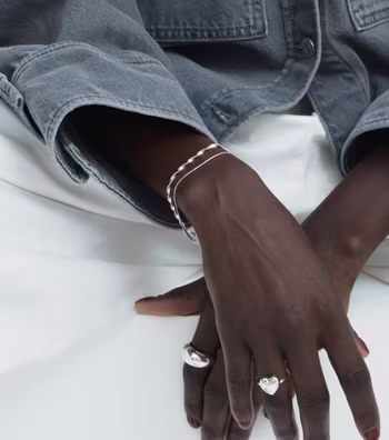 Herringbone Twisted Bracelet Silver Syster P