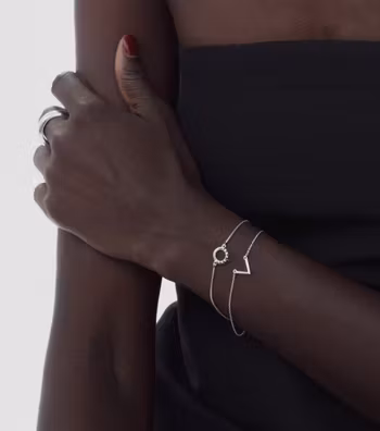 Strict Plain V Bracelet Silver Syster P