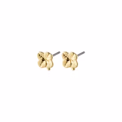 Octavia Recycled Clover Earrings Gold Pilgrim
