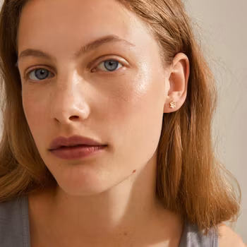 Octavia Recycled Clover Earrings Gold Pilgrim