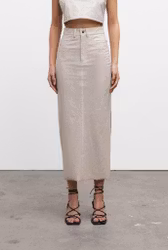 Mika Shimmer Skirt Cream Ahlvar Gallery