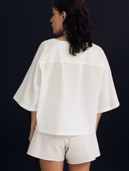 Puglia Tee Seersucker White A Part of the Art