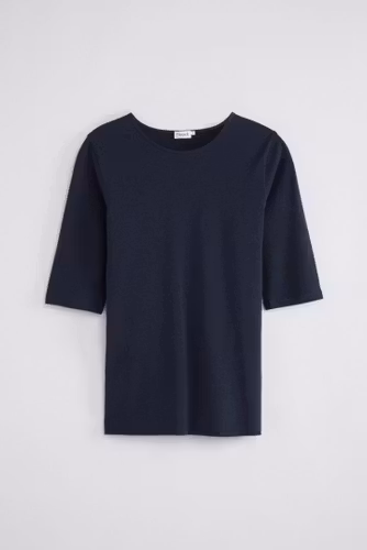 Cotton Stretch Elbow Sleeve Navy Filippa K