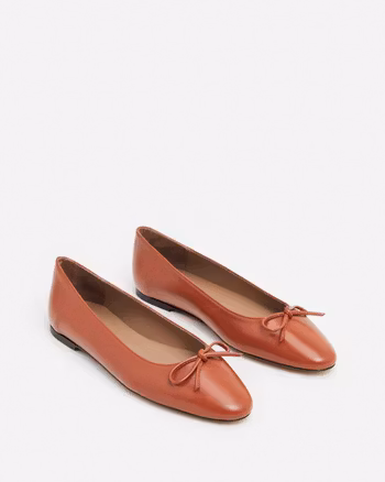 Bodil Leather Brick Red Flattered