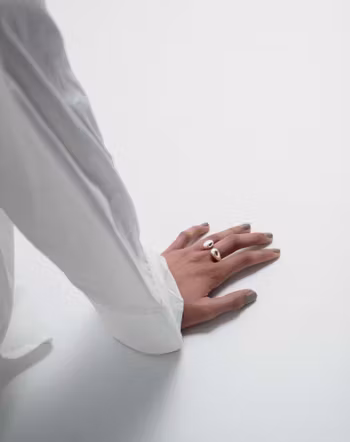 Bolded Drops Ring Silver Syster P