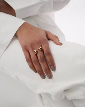 Bolded Drops Ring Gold Syster P