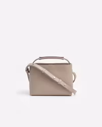 Hedda Mini Handbag Taupe Leather Flattered