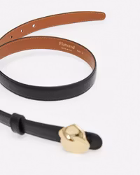 Brie Belt Black Leather Flattered