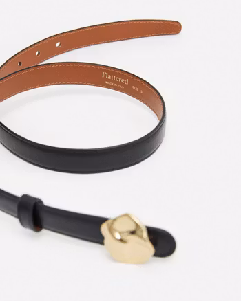 Brie Belt Black Leather Flattered
