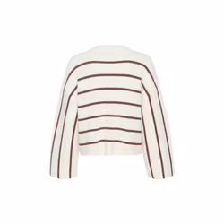 SebaGZ V-Neck Pullover Egret/Brown Gestuz