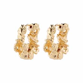 Act Recycled Hoop Earrings Gold Pilgrim