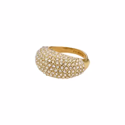 Focus Recycled Crystal Ring Gold Pilgrim
