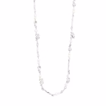 Focus Recycled Necklace Silver Pilgrim