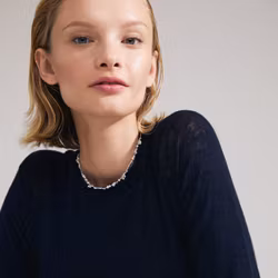 Focus Recycled Necklace Silver Pilgrim