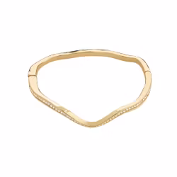 True Recycled Wavy Bangle Gold Pilgrim