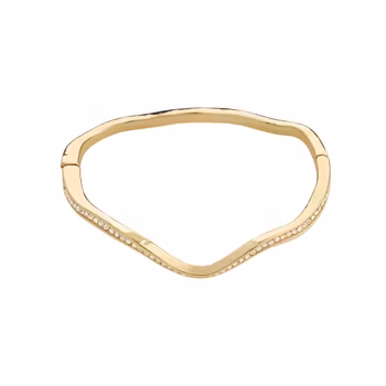 True Recycled Wavy Bangle Gold Pilgrim