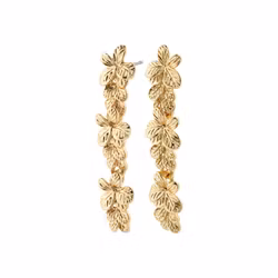 Charmaine Recycled Earrings Gold Pilgrim