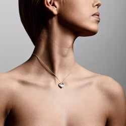 Sophia Recycled Heart Pendant Necklace Silver Pilgrim