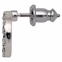 Victoria Recycled Crystal Halo Earrings Silver Pilgrim